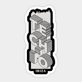 Techno Ibiza Sticker